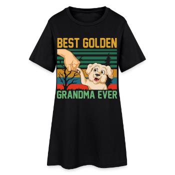 Best golden retriever Grandma Ever  - Women’s T-Shirt Dress - black - Front