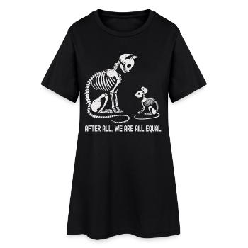 Evolving Animal Skeleton Dance Design - Women’s T-Shirt Dress - black - Front