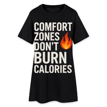 Les zones de confort ne brûlent pas de calories - Robe T-shirt Femme - noir - Devant
