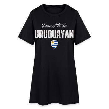 J'aime l'Uruguay, la fierté uruguayenne - Robe T-shirt Femme - noir - Devant