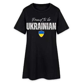 Ukrainian pride, I love Ukraine - Women’s T-Shirt Dress - black - Front