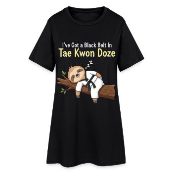 Ich habe einen schwarzen Gürtel in Taekwon Doze - Frauen T-Shirt-Kleid - Schwarz - Vorne