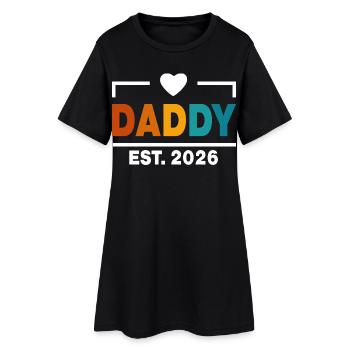 Papa Est 2026 Premier papa Nouveau papa Est 2026 - Robe T-shirt Femme - noir - Devant