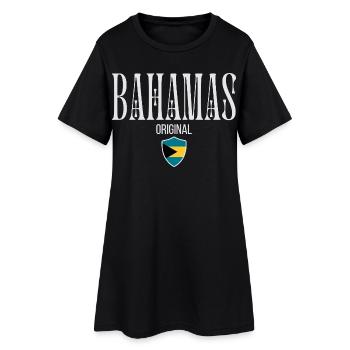 Originaire des Bahamas, né aux Bahamas - Robe T-shirt Femme - noir - Devant