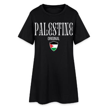 J'aime la Palestine, la Palestine libre - Robe T-shirt Femme - noir - Devant