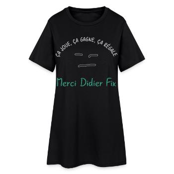 Ca_joue_ca_gagne_ca_regale - Frauen T-Shirt-Kleid - Schwarz - Vorne