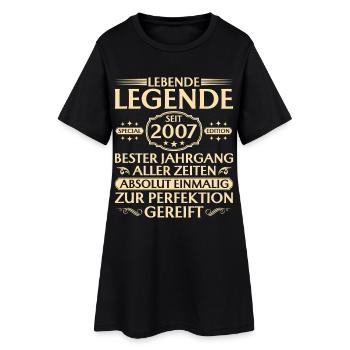 18th birthday - Living legend since 2007 - Women’s T-Shirt Dress - black - Front