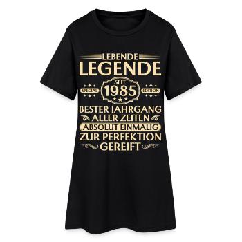 40. Geburtstag - Lebende Legende seit 1985 - Frauen T-Shirt-Kleid - Schwarz - Vorne
