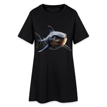 requin requin tigre requin plongeur requins mignons grand requin blanc - Robe T-shirt Femme - noir - Devant