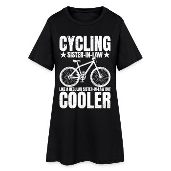Cycling Sister-in-law Bike Rider Cyclist Sister - Frauen T-Shirt-Kleid - Schwarz - Vorne