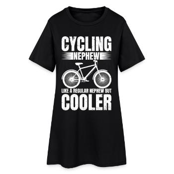 Cycling Nephew Bike Rider Cyclist Nephew's Day - Frauen T-Shirt-Kleid - Schwarz - Vorne