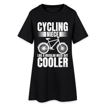 Cyclisme Nièce Cycliste Cycliste Journée de la nièce - Robe T-shirt Femme - noir - Devant