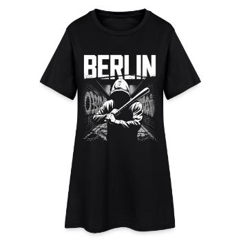 Berlin Street Art Graffiti Design - Frauen T-Shirt-Kleid - Schwarz - Vorne