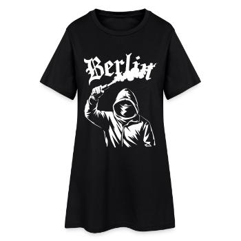 Sweat à capuche Revolt Street Art - Robe T-shirt Femme - noir - Devant