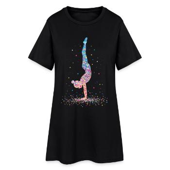 Gymnastique Gymnastastik Acrobaties – Silhouette - Robe T-shirt Femme - noir - Devant