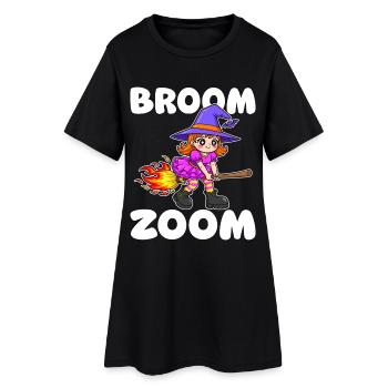 BAI ZOOM - SORCIÈRE HALLOWEEN - Robe T-shirt Femme - noir - Devant