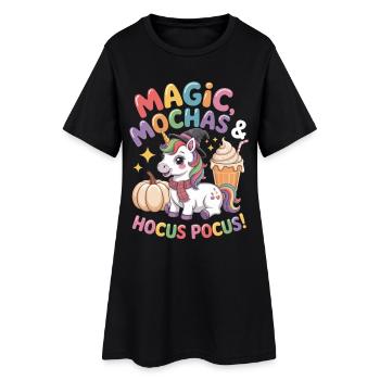 Magical Unicorn Halloween Fun - Women’s T-Shirt Dress - black - Front