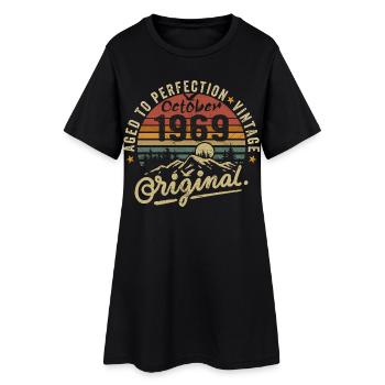 1969 Né en octobre 1969 Né en octobre 1969 - Robe T-shirt Femme - noir - Devant