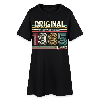 Original September 1985 Limited Edition Design - Frauen T-Shirt-Kleid - Schwarz - Vorne