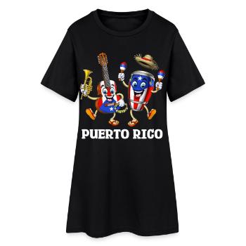 Puerto Rico Fiesta - Women’s T-Shirt Dress - black - Front