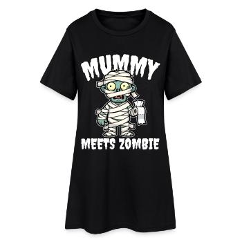 MOMIE RENCONTRE ZOMBIE - ZOMBIE HALLOWEEN - Robe T-shirt Femme - noir - Devant