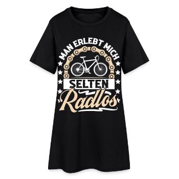 Cyclist Mountain Bike Bicycle - Women’s T-Shirt Dress - black - Front