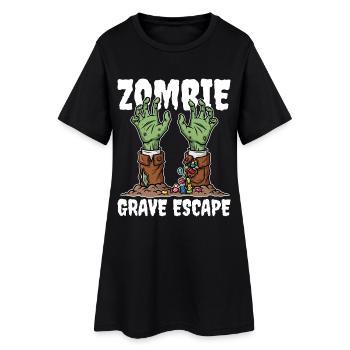 ZOMBIE_GRAVE_ESCAPE - Robe T-shirt Femme - noir - Devant