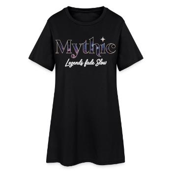 Mythic galaxy motif design theme - Women’s T-Shirt Dress - black - Front