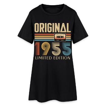 70. Geburtstag Original 1955 70 Jahre alt Geschenk - Frauen T-Shirt-Kleid - Schwarz - Vorne