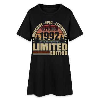 1992 septembre 1992 Anniversaire septembre 1992 - Robe T-shirt Femme - noir - Devant