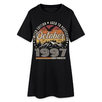 Octobre 1997 Cadeau Anniversaire - Octobre 1997 - Robe T-shirt Femme - noir - Devant
