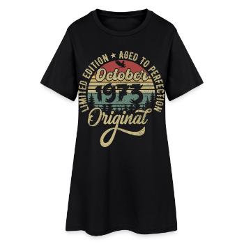 oktober 1973 Jahrestag oktober 1973 oktober - Frauen T-Shirt-Kleid - Schwarz - Vorne