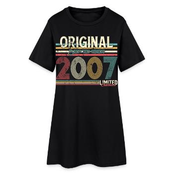 Design rétro de septembre 2007 - Robe T-shirt Femme - noir - Devant