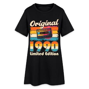 35th Birthday Cassette September 1990 - Women’s T-Shirt Dress - black - Front