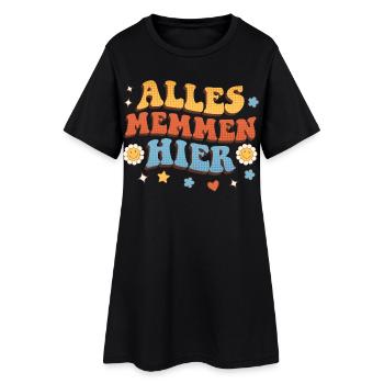 Malle ALLES MEMMEN HIER Retro Lustig - Robe T-shirt Femme - noir - Devant
