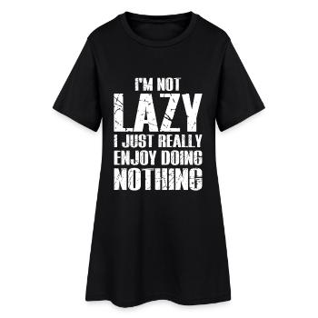 Je ne suis pas paresseux, j’aime juste ne rien faire - Robe T-shirt Femme - noir - Devant