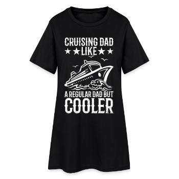 Papa en croisière comme un papa ordinaire mais plus frais - Robe T-shirt Femme - noir - Devant