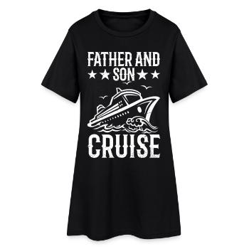 Father and Son Cruise  - Frauen T-Shirt-Kleid - Schwarz - Vorne