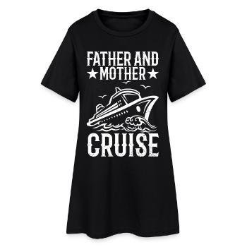 Croisière père et mère - Robe T-shirt Femme - noir - Devant