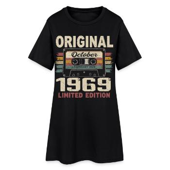 Born in October 1969 | Vintage October 1969 Gift - Women’s T-Shirt Dress - black - Front