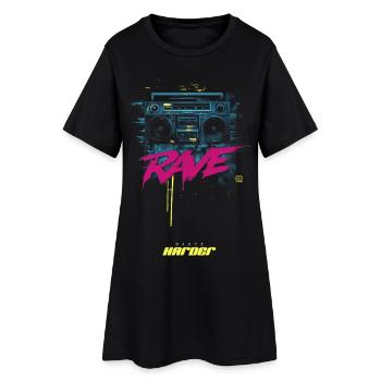 RAVE DAnce harder - Women’s T-Shirt Dress - black - Front