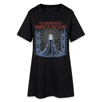 Chemise Gothic Web Quote – Dark Fantasy - Robe T-shirt Femme - noir - Devant