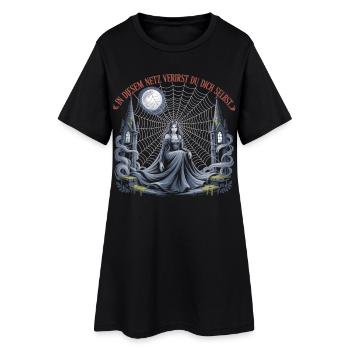 Chemise gothique toile d’araignée femme - Robe T-shirt Femme - noir - Devant