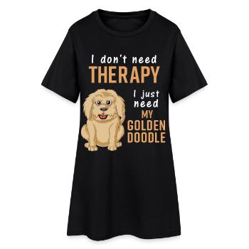 Je n’ai pas besoin de thérapie – juste mon Golden Doodle - Robe T-shirt Femme - noir - Devant