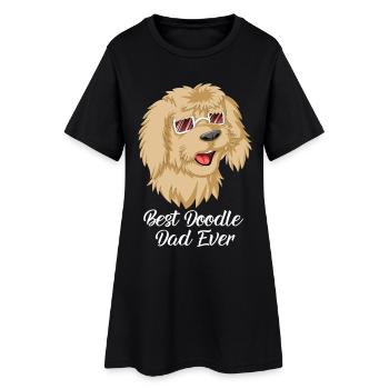 Golden Doodle Papa Chien avec Lunettes de Soleil - Robe T-shirt Femme - noir - Devant