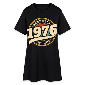 1976 Legend 50 Jahre Jubiläum Mann - Frauen T-Shirt-Kleid - Schwarz - Vorne