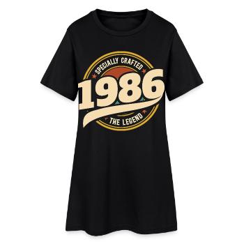 1986 Légende 40 Ans Anniversaire Homme - Robe T-shirt Femme - noir - Devant