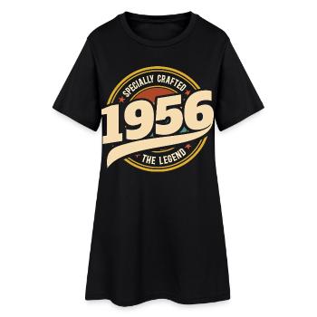 1956 Légende 70 Ans Anniversaire Homme - Robe T-shirt Femme - noir - Devant