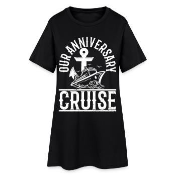 our anniversary cruise - Frauen T-Shirt-Kleid - Schwarz - Vorne