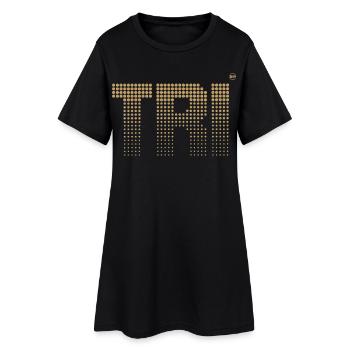 TRI Gold - Design doré élégant pour le triathlon - Robe T-shirt Femme - noir - Devant
